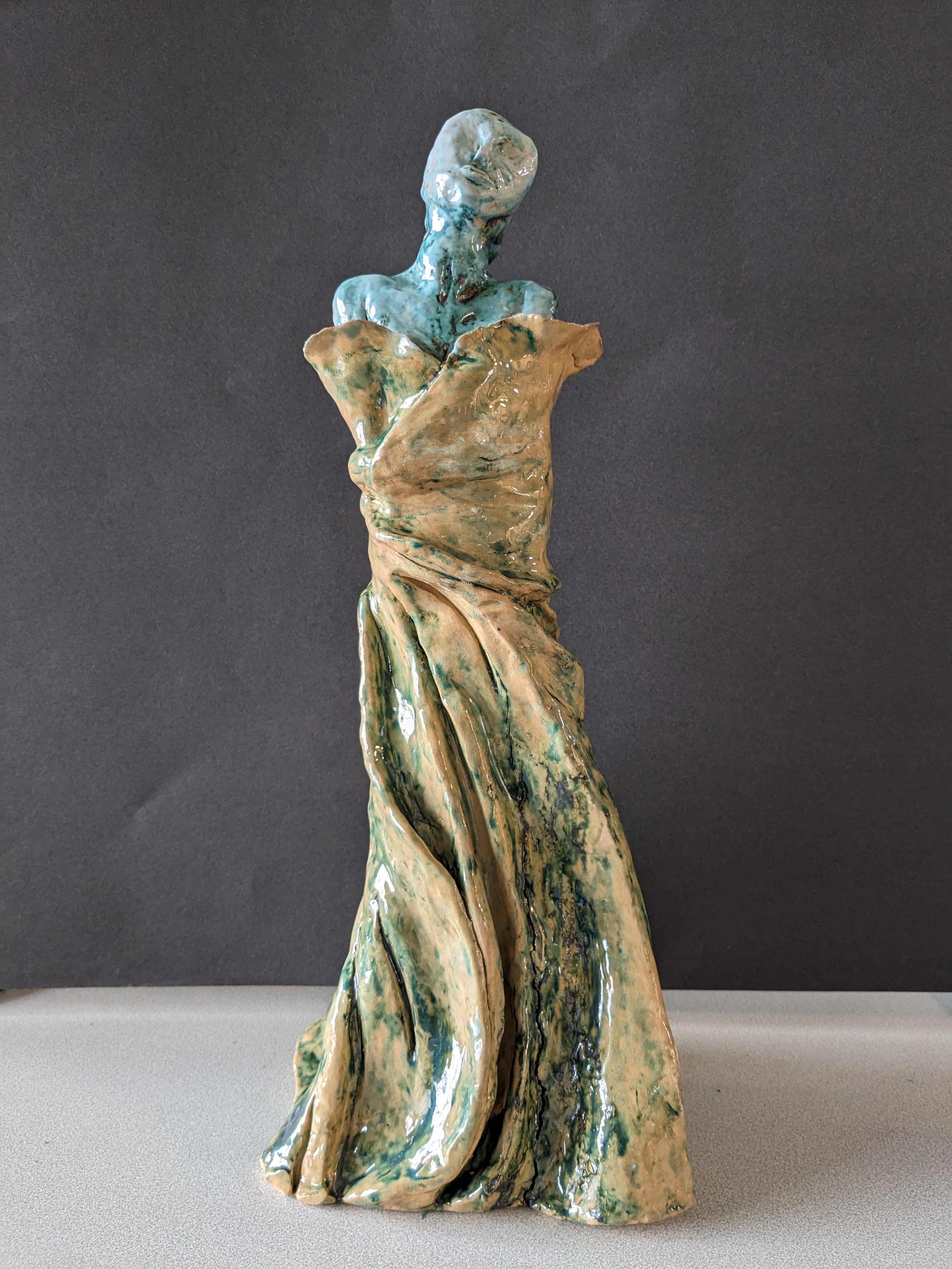 Ceramic sculpture inspired by a Chinese sculpture
